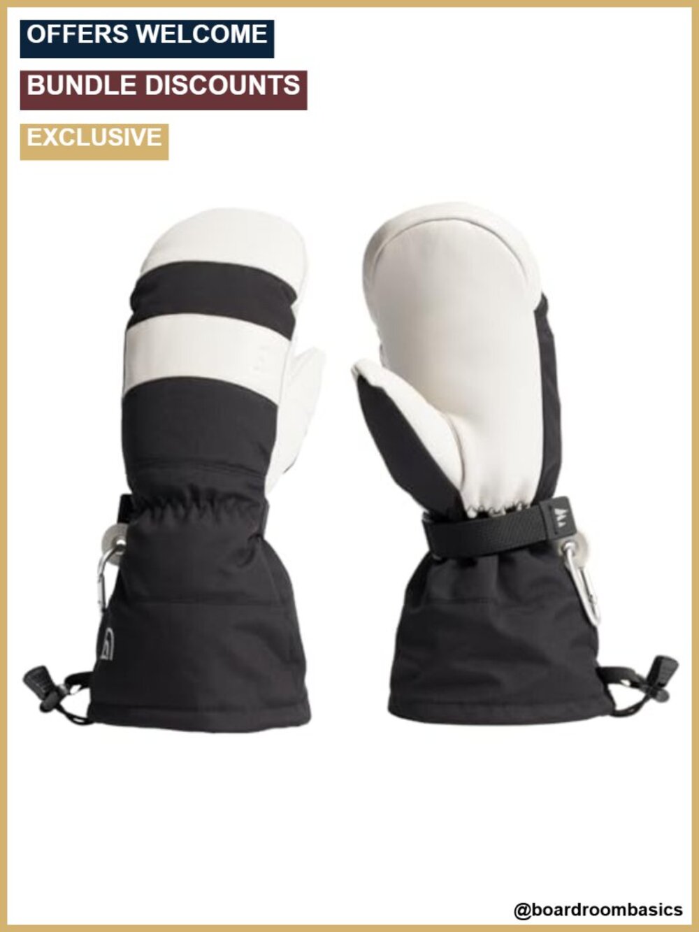 Insulated Waterproof Long-Cuff Ski Mittens Thinsulate